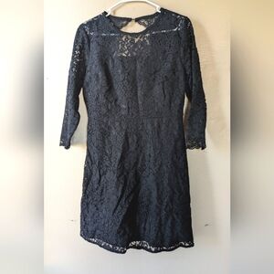 LOFT Black Lace Dress, Long Sleeves, Mini, NWTs, Size 4